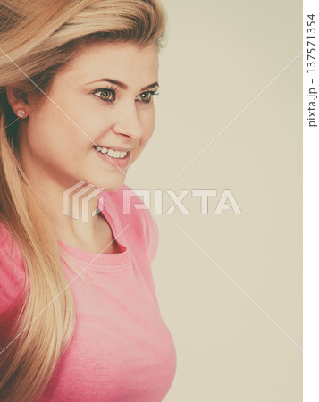 Portrait of happy, smiling blonde woman Portrait of happy, smiling blonde woman 137571354