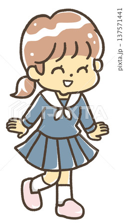 セーラー服姿の女子学生 137571441