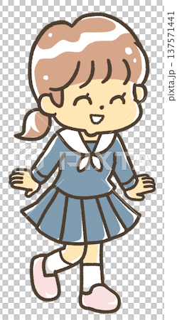 セーラー服姿の女子学生 137571441
