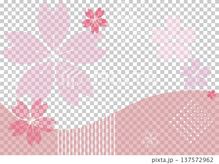 シンプルな桜のイラスト シンプルな桜のイラスト 137572962