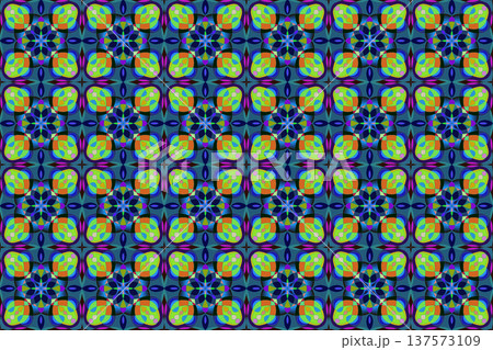対称柄のシームレス模様 6-18 137573109
