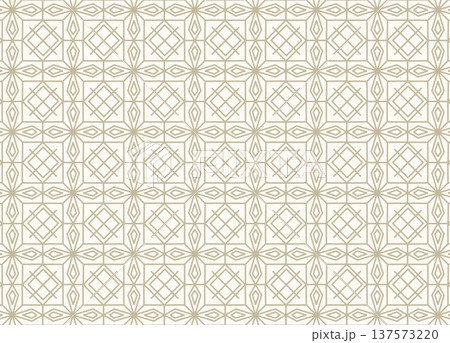 Luxury geometric seamless pattern with art deco tile motifs and golden lines. Elegant vector background for textile wallpaper wrapping paper and premium branding design with symmetrical square grid. Luxury geometric seamless pattern with art deco tile motifs and golden lines. Elegant vector background for textile wallpaper wrapping paper and premium branding design with symmetrical square grid. 137573220