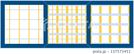 Pattern seamless texture for gingham plaid set and tartan blue yellow. Check tablecloth pink for picnic kids easter and background vector cloth. Pattern cute grid for gingham drawn soft 137573451