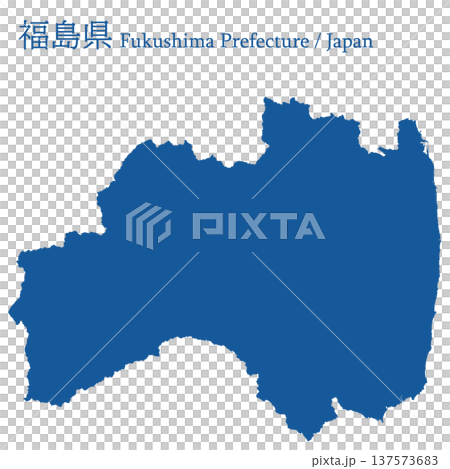 日本向量插圖地圖：福島縣地圖 137573683