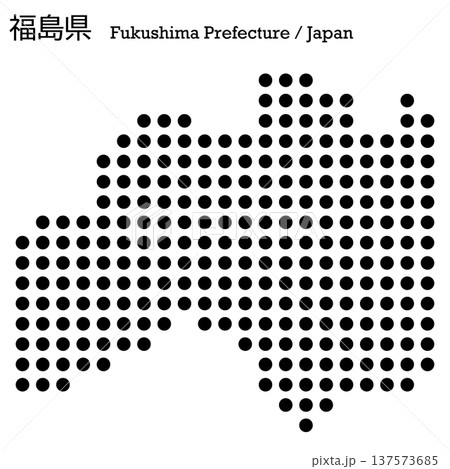 日本のベクターイラスト地図素材：福島県全体地図 137573685