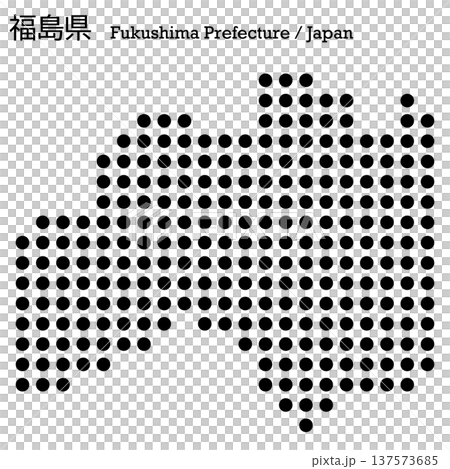 日本向量插圖地圖：福島縣地圖 137573685