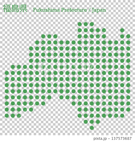 日本向量插圖地圖：福島縣地圖 137573687