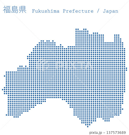日本のベクターイラスト地図素材:福島県全体地図 日本のベクターイラスト地図素材:福島県全体地図 137573689