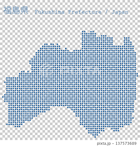 日本のベクターイラスト地図素材:福島県全体地図 日本のベクターイラスト地図素材:福島県全体地図 137573689
