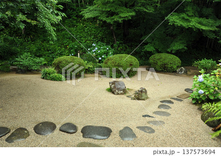 松江市　塩見縄手の武家屋敷の庭園 137573694