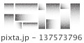 Abstract grain texture with dotted gradient fade, featuring geometric shapes and noise patterns ideal for minimalist backgrounds, frame borders, and contemporary design elements. 137573796