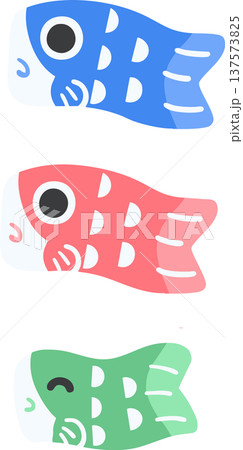 かわいい鯉のぼりのイラスト こどもの日・端午の節句のデフォルメベクター素材 かわいい鯉のぼりのイラスト こどもの日・端午の節句のデフォルメベクター素材 137573825