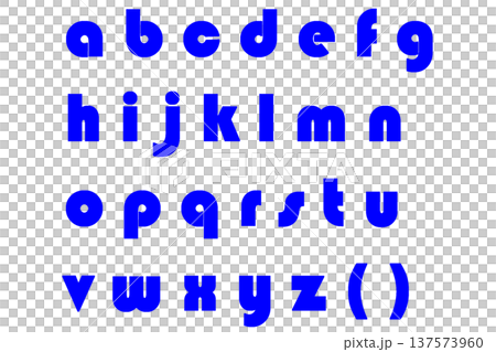 字母 4 小寫藍色 137573960