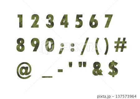 文字 5 数字 緑のサビのテクスチャー 文字 5 数字 緑のサビのテクスチャー 137573964