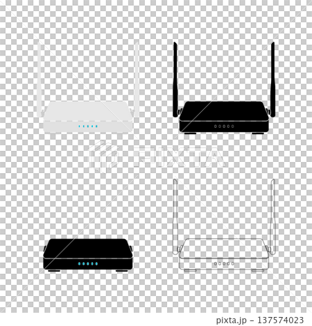 Wireless wi-fi router icons set, without background Wireless wi-fi router icons set, without background 137574023