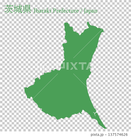 日本のベクターイラスト地図素材:茨城県全体地図 日本のベクターイラスト地図素材:茨城県全体地図 137574626