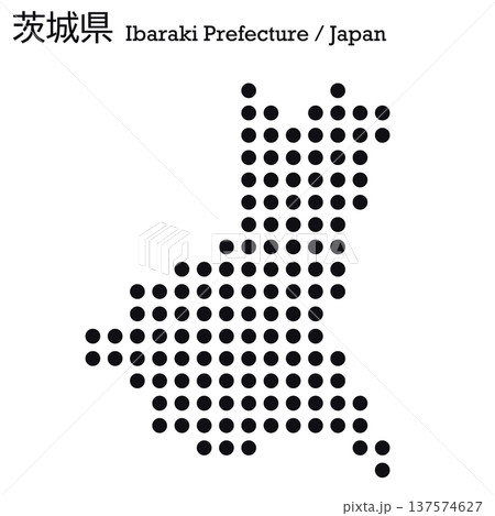 日本のベクターイラスト地図素材:茨城県全体地図 日本のベクターイラスト地図素材:茨城県全体地図 137574627