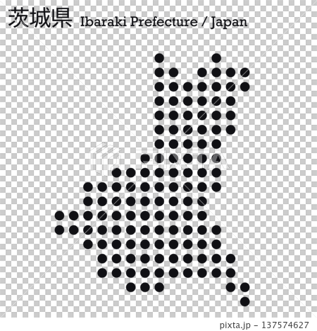 日本のベクターイラスト地図素材:茨城県全体地図 日本のベクターイラスト地図素材:茨城県全体地図 137574627