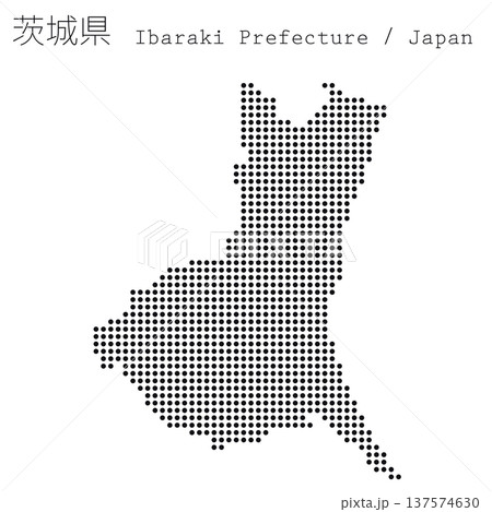 日本のベクターイラスト地図素材：茨城県全体地図 137574630