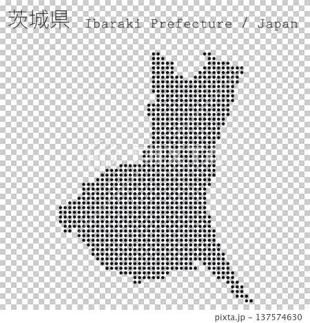 日本のベクターイラスト地図素材：茨城県全体地図 137574630
