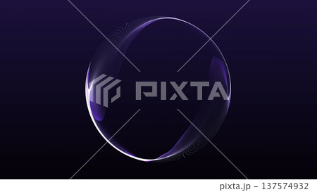 Abstract purple digital energy sphere with glowing particle structure on dark background. Futuristic plasma orb with soft luminous motion and sci fi atmosphere. Abstract purple digital energy sphere with glowing particle structure on dark background. Futuristic plasma orb with soft luminous motion and sci fi atmosphere. 137574932