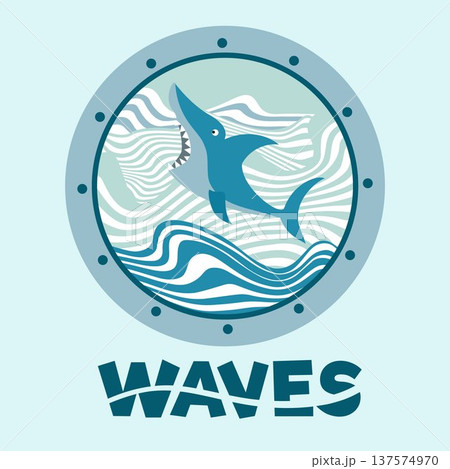 Print with Shark for children is design Print with Shark for children is design 137574970