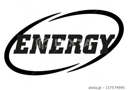 Text Element with emblem, Y2K-style Energy for modern teen design in vector format Text Element with emblem, Y2K-style Energy for modern teen design in vector format 137574995