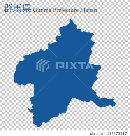 日本向量插圖地圖:群馬縣地圖 日本向量插圖地圖:群馬縣地圖 137575317