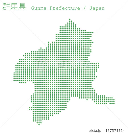 日本のベクターイラスト地図素材:群馬県全体地図 日本のベクターイラスト地図素材:群馬県全体地図 137575324