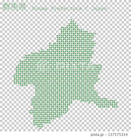 日本のベクターイラスト地図素材:群馬県全体地図 日本のベクターイラスト地図素材:群馬県全体地図 137575324