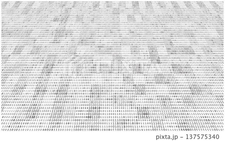 The Digital Synapse - Artistic Binary Wave and Neural Data Distribution Pattern 137575340