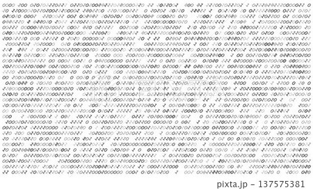 Structured Information Stream - Monochrome Binary Columns on High Contrast White 137575381