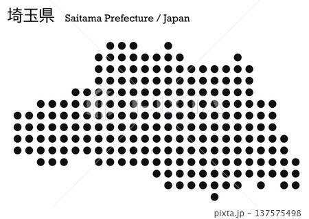 日本のベクターイラスト地図素材:埼玉県全体地図 日本のベクターイラスト地図素材:埼玉県全体地図 137575498