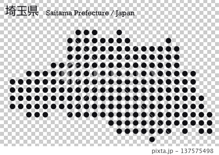 日本のベクターイラスト地図素材:埼玉県全体地図 日本のベクターイラスト地図素材:埼玉県全体地図 137575498