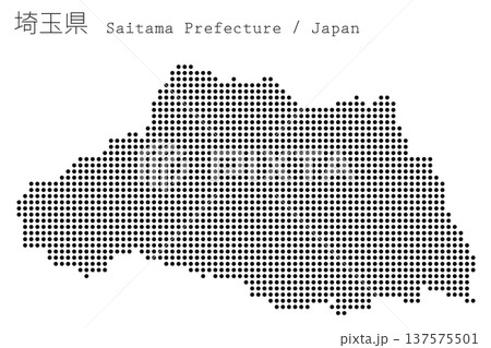 日本のベクターイラスト地図素材：埼玉県全体地図 137575501