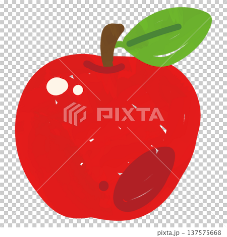 りんごの手描き風イラスト 137575668
