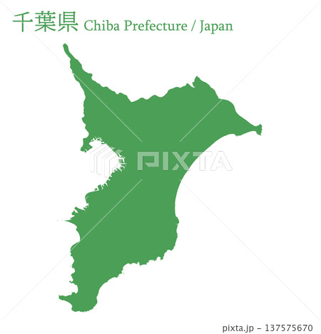 日本のベクターイラスト地図素材：千葉県全体地図 137575670