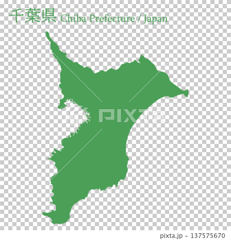 日本のベクターイラスト地図素材：千葉県全体地図 137575670