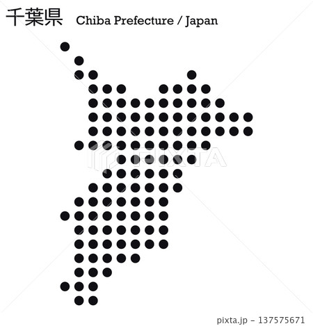 日本のベクターイラスト地図素材：千葉県全体地図 137575671