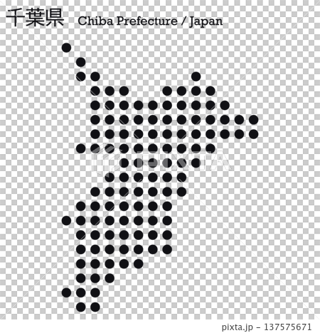 Vector illustration map of Japan: Chiba prefecture map 137575671
