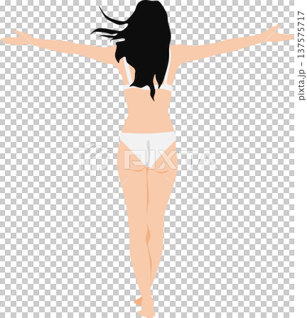 ダイエットに成功した女性のイラスト ダイエットに成功した女性のイラスト 137575717