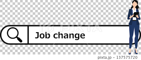 転職を決意するイラスト	 137575720