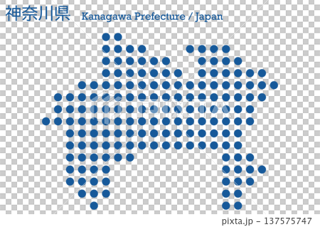 日本のベクターイラスト地図素材:神奈川県全体地図 日本のベクターイラスト地図素材:神奈川県全体地図 137575747