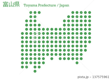 日本のベクターイラスト地図素材:富山県全体地図 日本のベクターイラスト地図素材:富山県全体地図 137575961