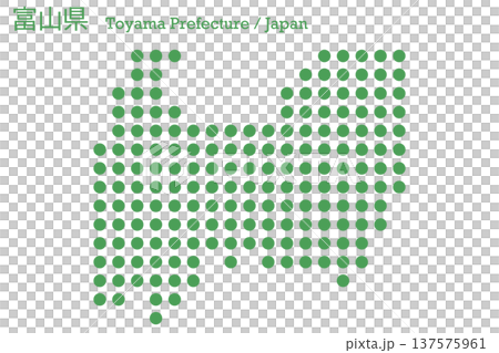 日本のベクターイラスト地図素材:富山県全体地図 日本のベクターイラスト地図素材:富山県全体地図 137575961