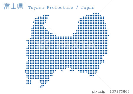 日本のベクターイラスト地図素材：富山県全体地図 137575963