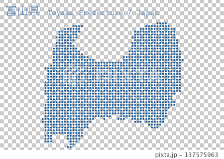 日本のベクターイラスト地図素材：富山県全体地図 137575963