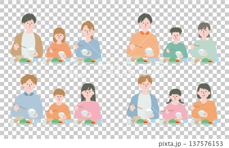 一家人正在享用套餐 137576153