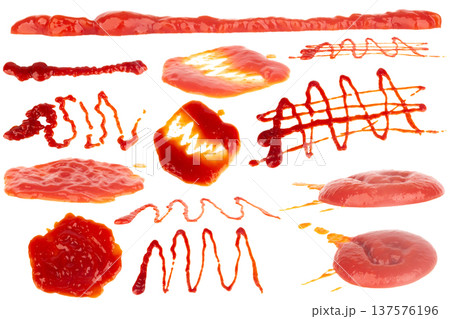 tomato ketchup isolated on white background 137576196