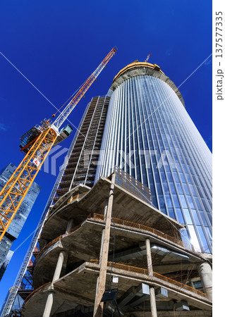 Construction of high-rise buildings in Tel Aviv. Israel 137577335